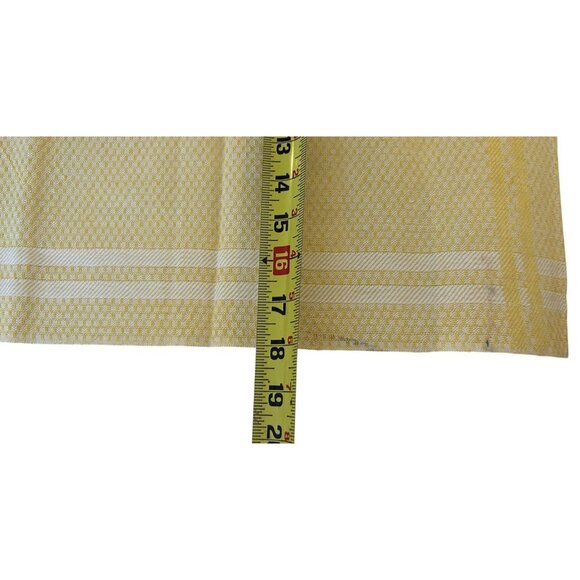 Kitchen Dish Towel Set 2 NOS Textured Woven Cotton Yellow White Germany Vtg XL - Picture 6 of 10